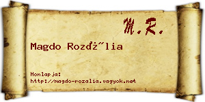 Magdo Rozália névjegykártya